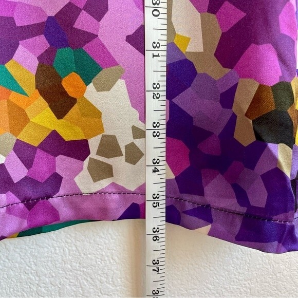 Trina Turk Women's 100% Silk Halter Sleeveless Pixelated Floral Dress - Size 4 - Picture 9 of 11